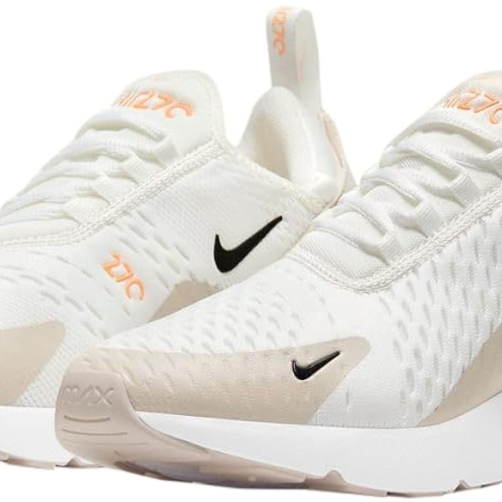 Nike White and Tan Athletic Shoes Sleek Design